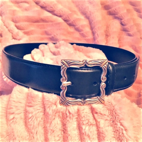 Fossil Leather Belt Silver Gold Western Buckle main image 5